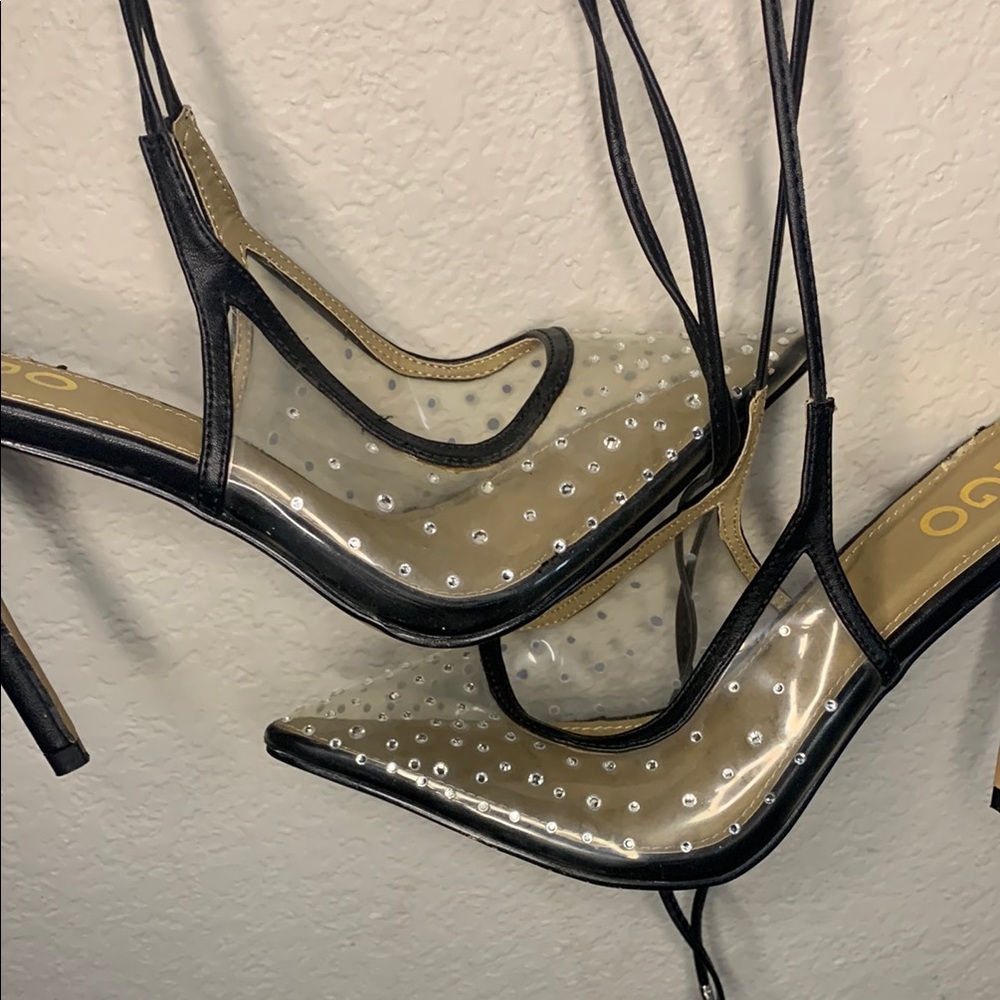 EGO Black and Clear Women's Heels